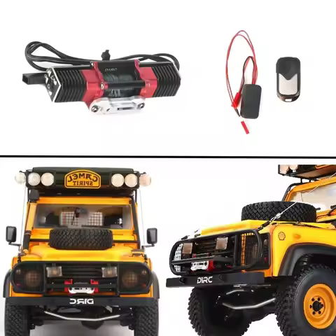 D1RC High Torque Dual Motor Metal Winch for 1/10 RC Crawler Car AXIAL SCX10 TRX4 Defender RC4WD D90 