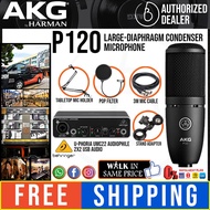 AKG P120 Large-Diaphragm Condenser Mic w/Behringer U-Phoria UMC22 Audiophile 2x2 Interface (P-120 / 