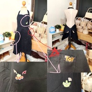 *Delivery Within 2 Days* Second-Hand Japanese Apron All Black Good Condition Focus On Use Heavy Duty