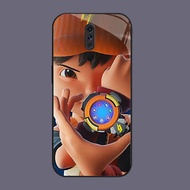 DK-56 Boboiboy Casing GLASS soft frame black OPPO Reno 2019 F11 A9 2F A5 2Z A9X 2020 Pro