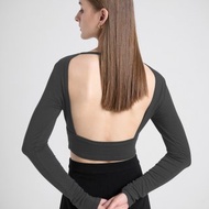 Backless Modal Bra Crop Top | 莫代爾美背綁帶 Bra 上衣 - 鐵灰