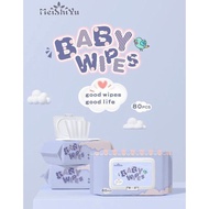 [Local] Baby Wet Wipes, Wet Tissue Baby, 80PCS Wet Tissue Antibacterial, Pure water wet wipes, Baby 