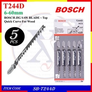 T244D BOSCH JIG SAW BLADE - Top Quick Curve For Wood 6-60mm - SB-T244D