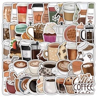 Coffee stickers；Drink stickers (50 pieces are not repeated) Anime cartoon waterproof stickers｜Luggage stickers｜Motorcycle stickers｜Laptop stickers｜Graffiti stickers｜European and American stickers｜Ins stickers