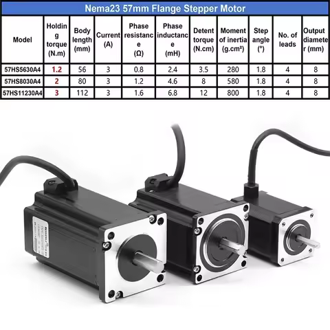 Nema 23 Stepper Motor Single Shaft 8mm 2Phase 3A 1.2Nm 2Nm 3Nm TB6600 Driver Kit For CNC Engraving M