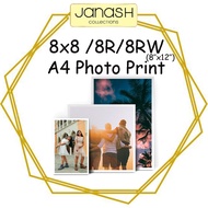8X8(8S) /8R / 8RW/ A4 Photo Print / Cuci Gambar / Cuci Foto / 打印照片 RC Photo Paper (waterproof) Digit