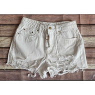 Stradivarius Women White Denim Short Pants
