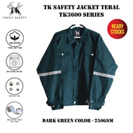 TK 100% COTTON TEBAL MENS SAFETY WORKING JACKET TEBAL / WORKING JACKET / BAJU KERJA TEBAL LELAKI 360