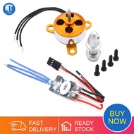 A1504 3200KV 2900KV 2700kv 2200KV 9G มอเตอร์แปลงขนาดเล็ก W/ Mount พร้อม10A ESC สำหรับคอปเตอร์ UFO เค