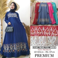 Westylis Gamis Embroidered Abaya Premium Batik (Real Pick) Gamis Bodir Abaya Jumbo Xxl Ld 120-140Cm 
