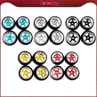 Lohobby 4x Car Rubber Tyre Hard Anodized Wheel Rims Wheel Set for K969 K989 P929 28 High Car