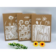 Brown Hardcover Notebook Without Lines Size A5