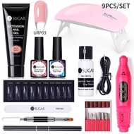UR SUGAR Manicure Set Extension Nail UV Gel Kit LED Lamp False Nail Extend extension Varnish Set Bas