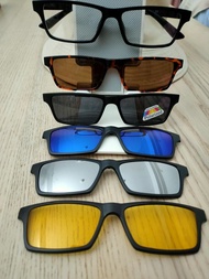 炎夏必備五合一智慧眼鏡，抗UV/偏光/墨鏡/太陽眼鏡，磁吸式夾片，可根據所需隨意更換鏡片，目前網路售價請參考商品照片最後一張！