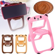 MYROE Bear Chair Mobile Phone Bracket, Mobile Phone Stool Holder Plastic Mini Mobile Phone Holder, Cute Foldable Mobile Phone Stand Mobile Phone