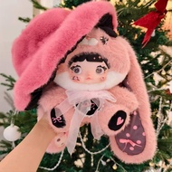 ของขวัญวันเกิดเด็กของเล่นตุ๊กตาขยับแขนขาได้ตุ๊กตากำมะหยี่รูปใบหน้าไวนิลกล่องทึบของเล่นชุดหมวกเห็ด400