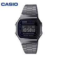 Casio Vintage Watch A168WGG-1B Black Stainless Steel Watch A168/ Casio Watch / Casio Metal Watch / U