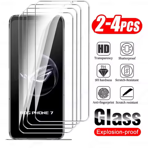 2/4Pcs Glass For Asus ROG Phone 7 Ultimate 8 Pro Tempered Glass Screen Proetctor Asus ROGPhone 5 6 6