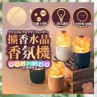 USB水晶鹽燈 喜馬拉雅水晶七彩鹽石燈 擴香燈 香薰燈（充電款/綠色） 風水擺設  [平行進口]