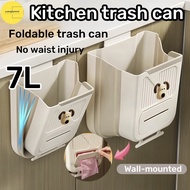 Kitchen waste bin wall mounted folding waste bin  hanging waste bin without drilling, suitable for b