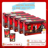 [COMBOM] 5 Boxes of G7 Cafe Trung Nguyen Legend 3IN1 instant coffee 21 packs x 16 grams