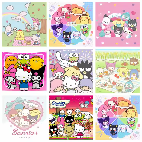5D DIY Sanrio Diamond Art Painting Kits Hello Kitty New 2024 Embroidery Mosaic Cross Stitch Home Dec