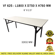 6 x 2.5ft Banquet Foldable Table | Event Table | Office Table | Catering Table | Meja Dewan | Tuitio