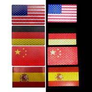Preferred Printing Reflective Material Flag Badge United States Germany China Spanish Flag Velcro Ba