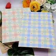 Heart check Peach Blue A4 Double Sided design paper (romantic pink)