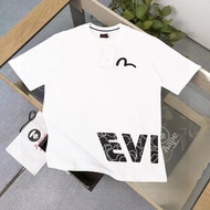 EVISU/God of Fortune 2026 Early Spring New Style Short-Sleeved T-Shirt Men Women Couple Style Americ