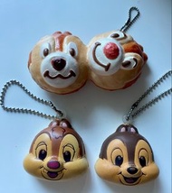 Disney Chip and Dale 絕版Rement麵包造型Squishy及扭蛋