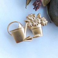 Vintage Jewelry 西洋古董飾品 AVON 園藝花盆 別針