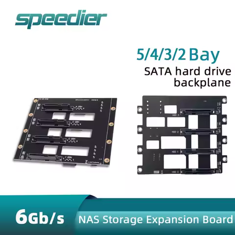 2/3/4/ 5 Bay SATA Hard Drive Backplane Electrolytic Capacitor Version NAS Server Storage Expansion B