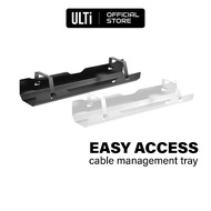 ULTi Easy Access Cable Management Tray, Under Desk Holder, Standing Desk Wire & Power Extension Sock