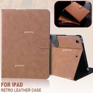 For ipad9 2022 Pro 11 2022 10th Gen9 10.9" mini 6 10.5 10.2 9.7 Retro Leather Slim Case Smart Cover For iPad 2 3 4 5 6 7 Air Pro 10.5"9.7"Mini 5 Flip Stand