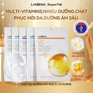 LANBENA Multi-layer Skin Care Mask (10pcs) - Vitamin C, Soothing Moisturizer B5 BHA, B3 and VA. Nour