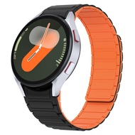 สายสำหรับ Samsung Galaxy Watch 7 6 5 4 40mm 44mm ซิลิโคนแถบแม่เหล็กสำหรับ Galaxy Watch 6 Classic 47m