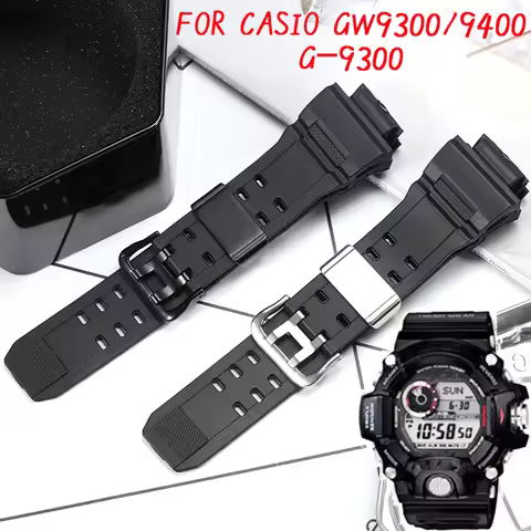 Resin Watchband Fit For Casio GW9400 Men Strap Stainless Steel Loop GW-9400 Bracelet G-9300 Watch Ac
