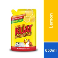 Kuat Harimau Dishwashing Liquid Lemon 650ml Pouch
