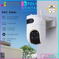 Ezviz H9c Dual Lens 2K/3K Waterproof Pan/Tilt Two Way Talk Color Night Vision Outdoor Security CCTV 
