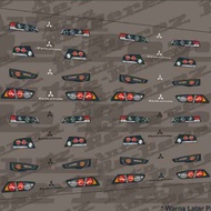 [WHITE TONER] MITSUBISHI LANCER EVO 9 AND X LIGHT DETAIL DIECAST DECAL