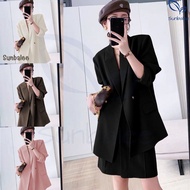 SUNBALEE SUIT-20 Blazer SUIT Set Shirt + Skirt S-3XL Slim Fit Long Sleeve Collar Blazer Woman