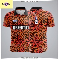 MICAN TATA IPL 2025 SRH Sunrisers Hyderabad POLO Jersey Cricket Shirt For Men's-FREE CUSTOM NAME NUM