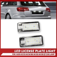 2pcs For Audi LED Number Plate Light A3 A4 S4 RS4 B6 B7 A6 RS6 S6 C6 S5 Q7 A8 S8 Avant Canbus Error 