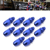 10PCS 6AN Male To 3/8" Tube Hardline Fuel Line Fitting Adapter Tubing Compression