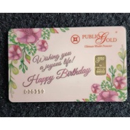 GOLD BAR HAPPY BIRTHDAY PINK 1GRAM