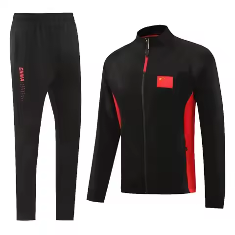 Spring Autumn China Team Sportwears Chinese Flag Tracksuit Badminton Table Tennis Jacket/Pants Men W