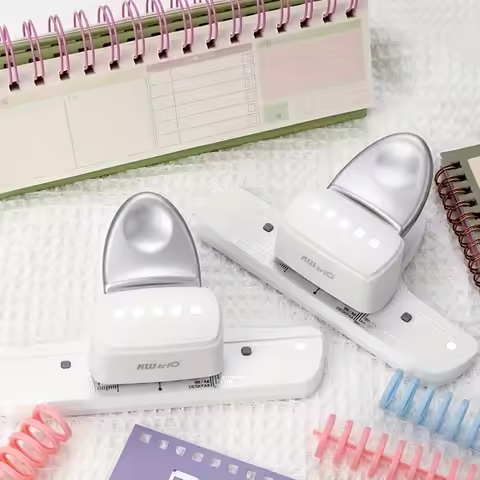 1pc Handheld square hole punch, paper loose-leaf stationery punch, DIY Diary binding office punch pr