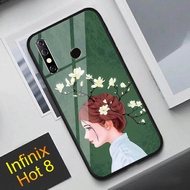 Softcase Glass Kaca  Infinix Hot 8 - Casing Hp Infinix Hot 8 - C27 - Pelindung hp  - Case Handphone - Casing Handphone