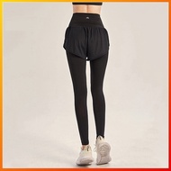 Lululemon 3 Color Women's Pants   Gym Fake Two Piece Design Yoga Pants Tights 6218